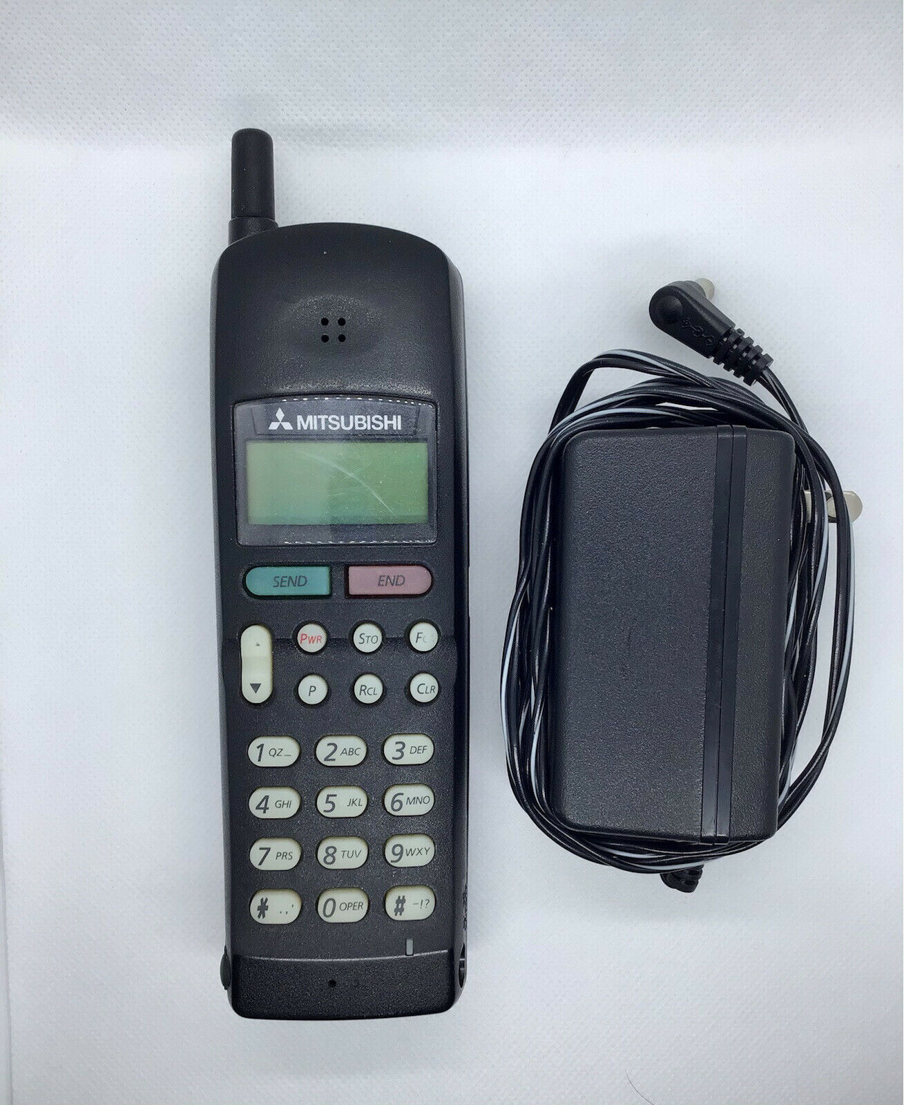 Vintage Mitsubishi Ah-129 Portable Cellular Cell Phone Mt-1296for6a With Charger